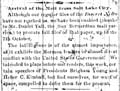 Scanned image of Arrival of the Mail from Salt Lake City Arrival of the Mail from Salt Lake City.